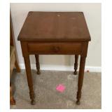 20" square side table with drawer