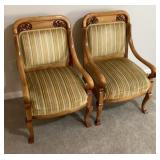 Pair of upholstered arm chairs