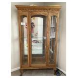 Oak display cabinet