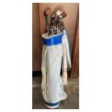 Golf clubs and bag
