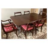 34x68 dining table and 6 chairs