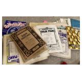 Piano books and sheet music