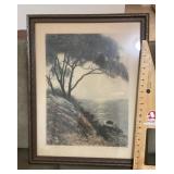 A. Chabanion framed signed print