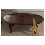 Small oval cherry wood coffee table