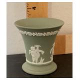 Wedgwood sage green jasperware vase