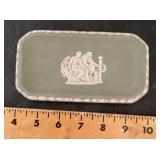 Wedgwood jade green jasperware pin dish