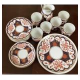 Imari pattern china tea service