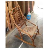 Antique spindle back nursing rocker