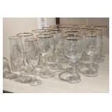 Clear glass stemware