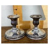 Weighted sterling silver candlesticks