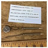 2 commemorative Masonic Lodge pencils