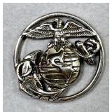 Sterling silver US Marine Corps pin