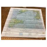 AAF cloth map chart of Eastern Asia