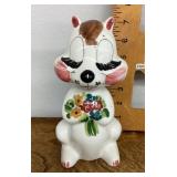 Italian ceramic chipmunk coin bank
