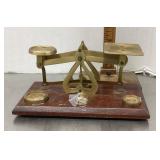 Balance scale with weights