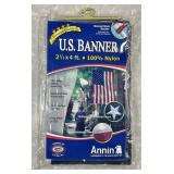 NEW nylon stitched US flag banner 2 1/2