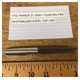 Vintage Parker 21 gray fountain pen