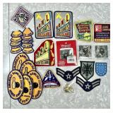 Bowling and military patches