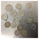 Group of Swiss coins