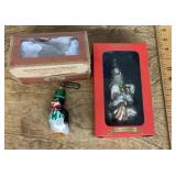 2 mercury glass Christmas ornaments