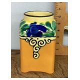 Czech hand painted pottery vase