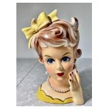 Rubens ceramic lady head vase