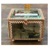 Jewelry casket with wheat pennies