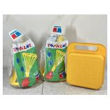 2 Tupperware 1972 Pop-A-Lot toys & lunchbox