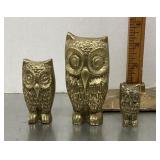 3 brass owls