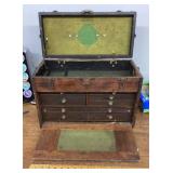 Antique wooden machinist box