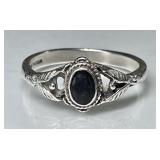 Sterling silver onyx ring