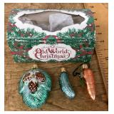 3 Mercury glass ornaments