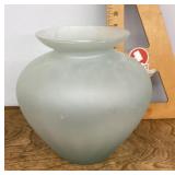Frosted glass vase