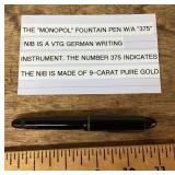 Monopol fountain pen with 9k gold nib