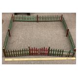 Model railroading Christmas tree picket fence