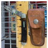 Western pocket knife with sheath