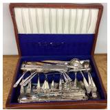 Silverplate flatware in box