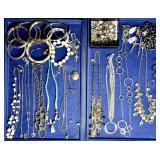 Costume jewelry necklaces, bracelets, rings