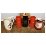 Beer mugs and Seagram