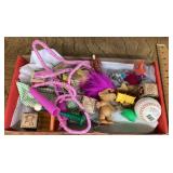 Flat of assorted toys