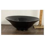 Black glass bowl