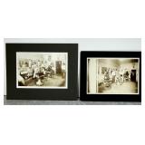 2 vintage barbershop interior photos