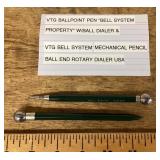 Bell System pen and pencil with phone dialer end