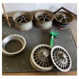 Collection of rims and hubcaps
