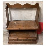 Early American pine dresser shelf