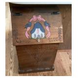 Country wooden trash bin