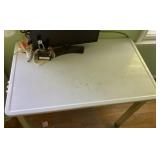 Vintage enamel top work table