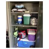 Contents of metal cabinet