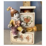 Schmid ceramic clown music box