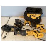 DeWalt cordless drill & reciprocating saw with bag